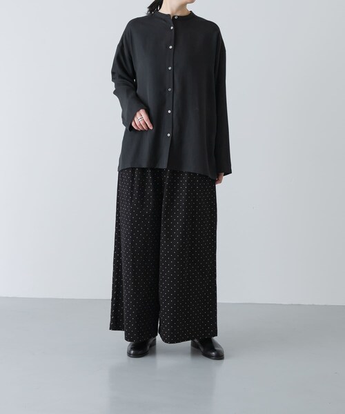 かぐれ（カグレ）の「レーヨンワイドシャツ（シャツ/ブラウス・レディース・BROWN/BLACK・Free）」の15枚目の写真