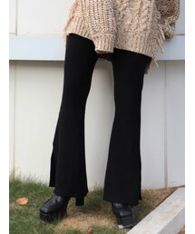 MURUA | リブフィットフレアパンツ(その他パンツ)