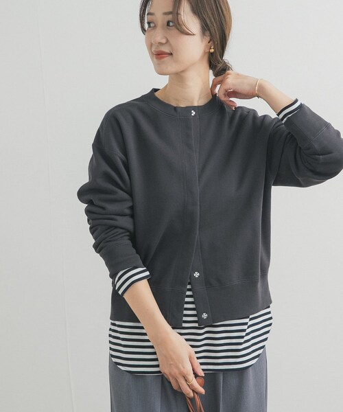 URBAN RESEARCH DOORS（アーバンリサーチドアーズ）の「裏起毛スウェットカーディガン（カーディガン/ボレロ・レディース・OATMEAL/GRAY/CHARCOAL・Free）」の11枚目の写真