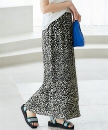 miclat | 大きいサイズ　レオパード柄プリーツ加工スカート　miclat(スカート)