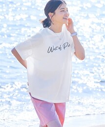 nissen | 大きいサイズ【水陸両用】オーバーサイズメッシュプリントTシャツ(Tシャツ/カットソー)