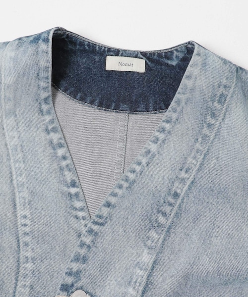 URBAN RESEARCH(アーバンリサーチ)の「Nomat TWO-TONE DENIM PIPING JACKET(デニムジャケット・レディース・SAX BLUE・2)」の4枚目の写真