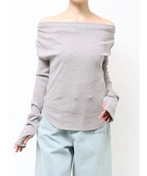 LAGUNAMOON | オフショルドレープ2WAYトップス(Tシャツ/カットソー)