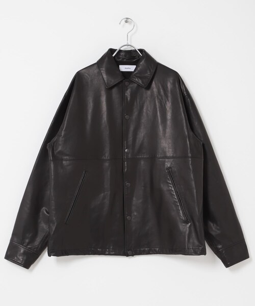 URBAN RESEARCH DOORS（アーバンリサーチドアーズ）の「marka　LEATHER COACH JACKET（その他アウター・メンズ・BLACK・1/2）」の6枚目の写真