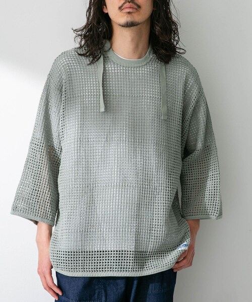 URBAN RESEARCH Sonny Label（アーバンリサーチサニーレーベル）の「ARMY TWILL　Cotton Mesh Hoodie（パーカー・メンズ・ECRU/L.KHAKI・M/L）」の13枚目の写真