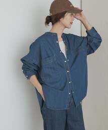 URBAN RESEARCH DOORS | デニムバンドカラーシャツ(シャツ/ブラウス)