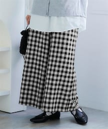 nissen | ＜大きいサイズ＞綿１００％ダブルガーゼガウチョパンツ（ゆったりヒップ）(パンツ)