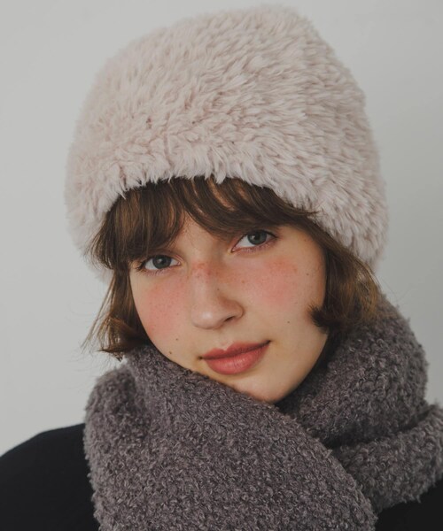 SMELLY（スメリー）の「ファーニットキャップ（ニットキャップ/ビーニー・レディース・IVO/CGY・-）」の4枚目の写真