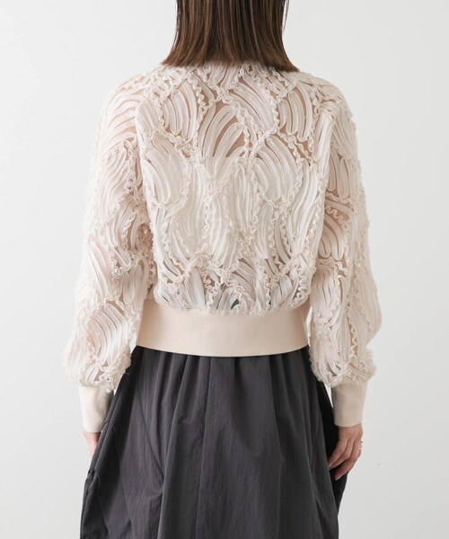 SENSE OF PLACE by URBAN RESEARCH(センスオブプレイスバイアーバンリサーチ)の「コードシシュウブルゾン(ブルゾン・レディース・IVORY/BLACK/BEIGE・one)」の5枚目の写真