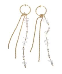 MERCURYDUO | チェーンストーンロングイヤリング(イヤリング)