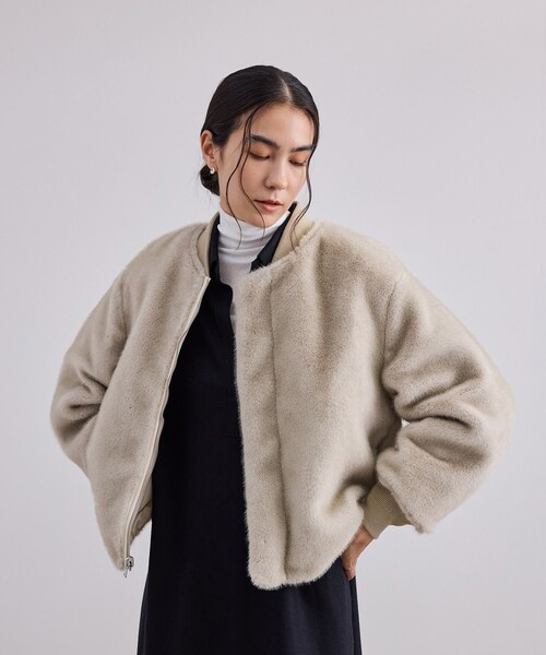 ADAM ET ROPE'(アダムエロペ)の「リバーシブルMA-1(MA-1・レディース・キナリ/オリーブ・F)」の22枚目の写真