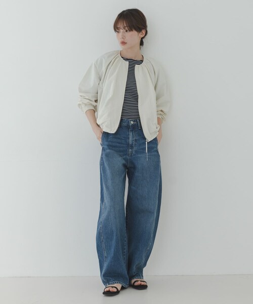 URBAN RESEARCH Sonny Label（アーバンリサーチサニーレーベル）の「『UR TECH』バルーンショートブルゾン（ブルゾン・レディース・ブラック/アイボリー/ベージュ・Free）」の11枚目の写真