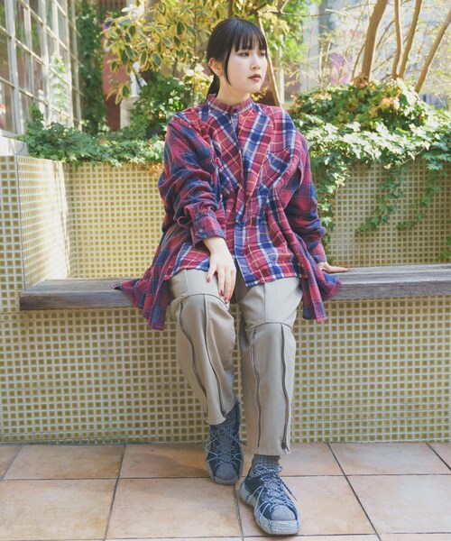 THE GOODLAND MARKET（ザグッドランドマーケット）の「77circa　wide stole shirt-NEL（シャツ/ブラウス・レディース・nel1/nel2/nel3/nel4/nel5・one）」の8枚目の写真