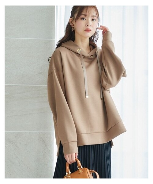 nissen（ニッセン）の「大きいサイズ 大きいサイズ ダンボールニットきれい見えパーカー（パーカー・レディース・チャコール/モカベージュ/オフホワイト/ブルーグレー・L~LL相当/3L~4L相当/5L~6L相当/8L相当/10L相当）」の20枚目の写真