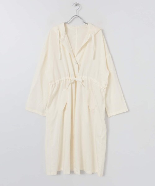 フード付ドロストガウンコート∴