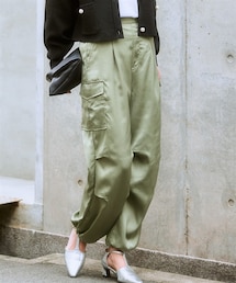 nissen | サテンパラシュートパンツ(カーゴパンツ)