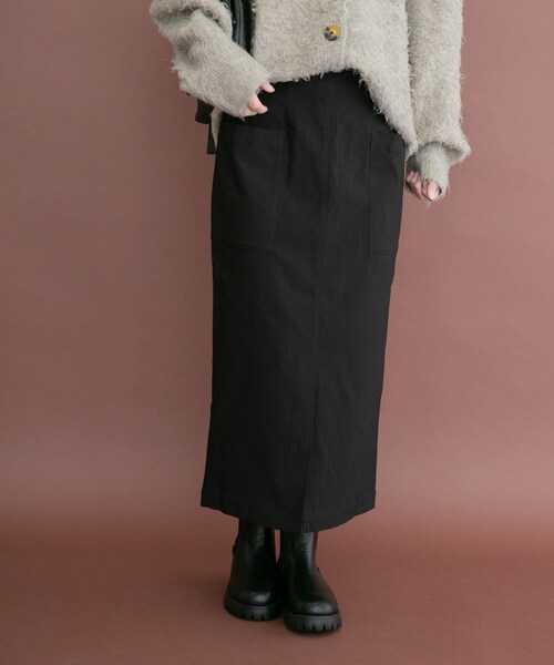 ITEMS URBANRESEARCH(アイテムズ アーバンリサーチ)の「ストレッチタイトスカート(スカート・レディース・BLK/D/KHK/CML・S/M)」の5枚目の写真