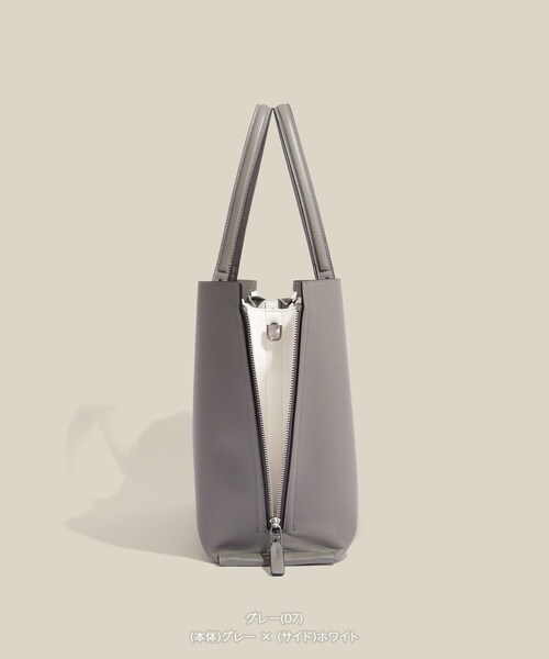 ROPE'(ロペ)の「【E'POR】Y BAG Wide/A4対応・通勤・26SS(トートバッグ・レディース・ブラック/グレー/キナリ/ダークブラウン/ダークグリーン・F)」の19枚目の写真