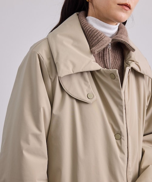 ADAM ET ROPE'(アダムエロペ)の「【J'aDoRe・店舗限定】【DESCENTE ALLTERRAIN(デサント オルテライン)for SALON】別注ステンカラーパフコート(ステンカラーコート・レディース・ブラウン/ベージュ系・F)」の15枚目の写真