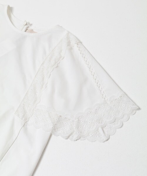 URBAN RESEARCH ROSSO（アーバンリサーチロッソ）の「MARILYN MOON　LACED  SLEEVE CUTSEW（Tシャツ/カットソー・レディース・OWHITE/BLACK・Free）」の5枚目の写真