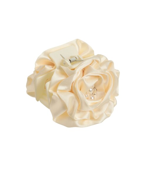 CALNAMUR（カルナムール）の「ROSE HAIR CLIP/ローズヘアクリップ（バレッタ/ヘアクリップ・レディース・ライトイエロー/ピンク・F）」の2枚目の写真
