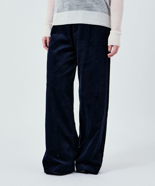 ADAM ET ROPE'(アダムエロペ)の「2WAY WAIST GATHER CORD PANTS UNISEX (SETUP対応)(その他パンツ・レディース・ダークブラウン/ベージュ/ネイビー・36/38/40/42)」の9枚目の写真