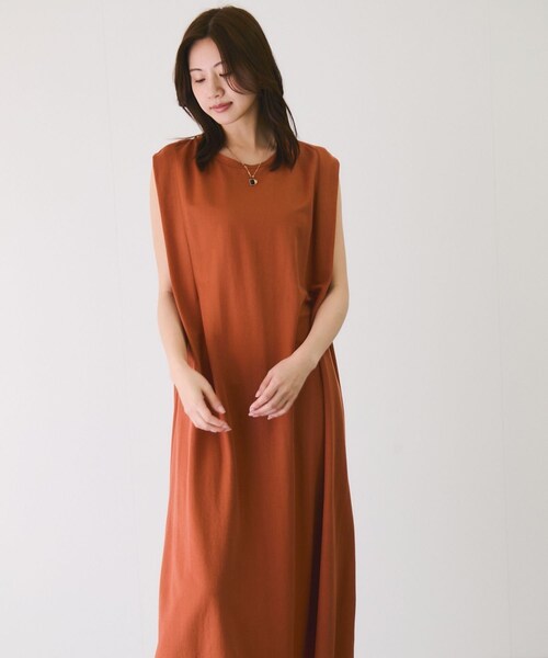 Jayro（ジャイロ）の「カノコ肩タックフレアワンピース（ワンピース・レディース・ブラック/グレー系/キャメル/イエロー・F）」の22枚目の写真