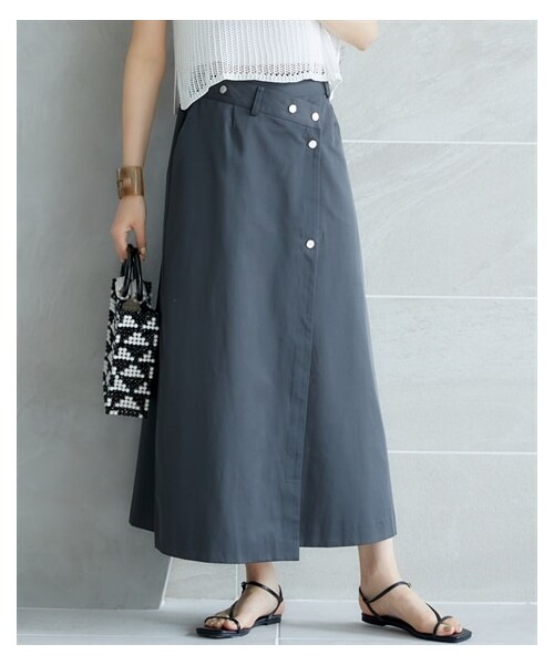 大きいサイズ　ウエストデザインスカート　miclat