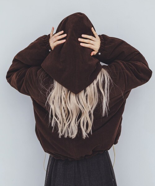 KBF（ケイビーエフ）の「リバーシブルパデッドジャケット（テーラードジャケット・レディース・IVO×IVO/BRN×CREAM/NAVY×BRN・one）」の17枚目の写真