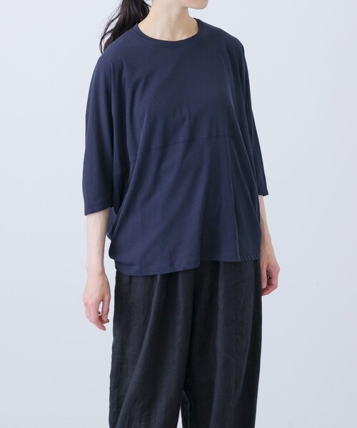 かぐれ（カグレ）の「1dozen　スピンドルTシャツ（Tシャツ/カットソー・レディース・Black/Navy・1）」の3枚目の写真
