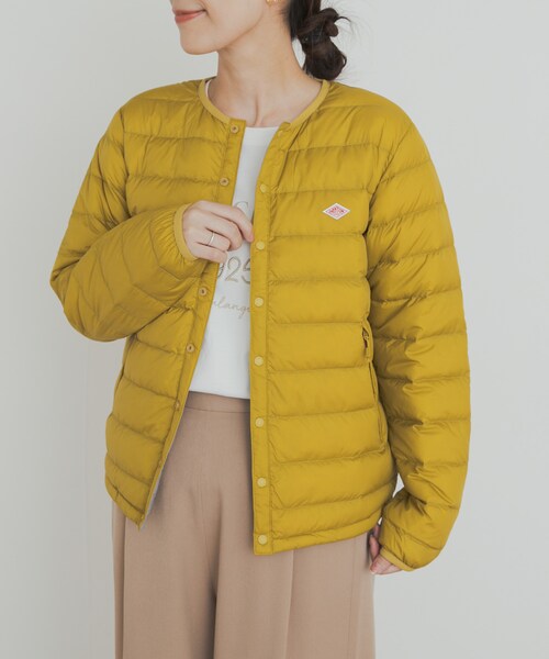 URBAN RESEARCH DOORS（アーバンリサーチドアーズ）の「DANTON　INNERDOWN CREWNECKJACKET（その他アウター・レディース・BLACK/OY.WHITE/SMOKY PINK/MUSTARD・S）」の12枚目の写真