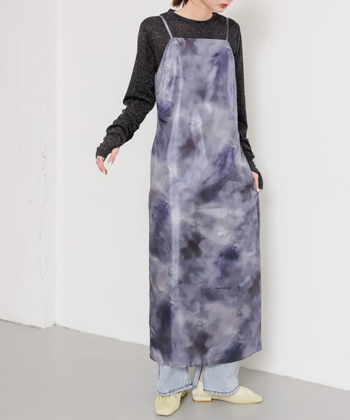 SENSE OF PLACE by URBAN RESEARCH（センスオブプレイスバイアーバンリサーチ）の「ボカシプリントキャミワンピース（ワンピース・レディース・BLACK/BLUE/GREEN・COMPACT/one）」の7枚目の写真
