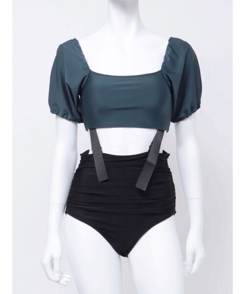 MURUA（ムルーア）の「2WAYショルダースイムウエア（水着・レディース・ダークオレンジ/ネイビー・F）」の2枚目の写真