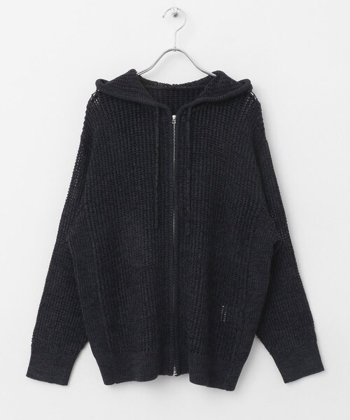 SENSE OF PLACE by URBAN RESEARCH（センスオブプレイスバイアーバンリサーチ）の「シアーメッシュフーディージップパーカー（パーカー・メンズ・BLACK/BROWN/GREIGE・M/L）」の12枚目の写真