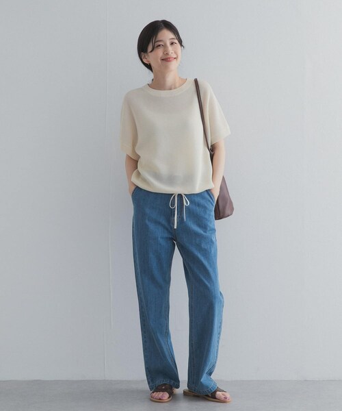 URBAN RESEARCH DOORS(アーバンリサーチドアーズ)の「ドライタッチドロストニットプルオーバー(ニット/セーター・レディース・OFF/BLACK/KHAKI・Free)」の11枚目の写真