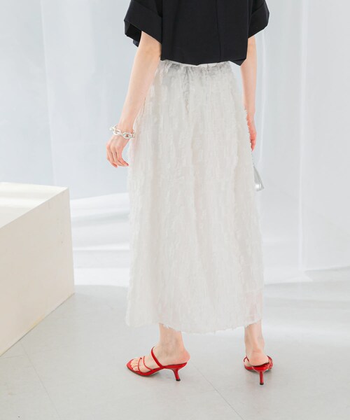 URBAN RESEARCH ROSSO（アーバンリサーチロッソ）の「ジャガードコクーンスカート（スカート・レディース・WHITE/BLACK・36/38）」の5枚目の写真