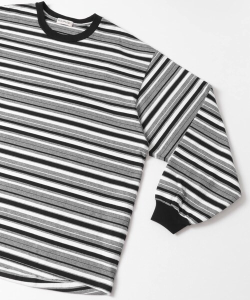 URBAN RESEARCH（アーバンリサーチ）の「POLYPLOID　OVERSIZE LONGSLEEVE B（Tシャツ/カットソー・メンズ・BLACKWHITE/SAGEWHITE・2/3/4）」の12枚目の写真