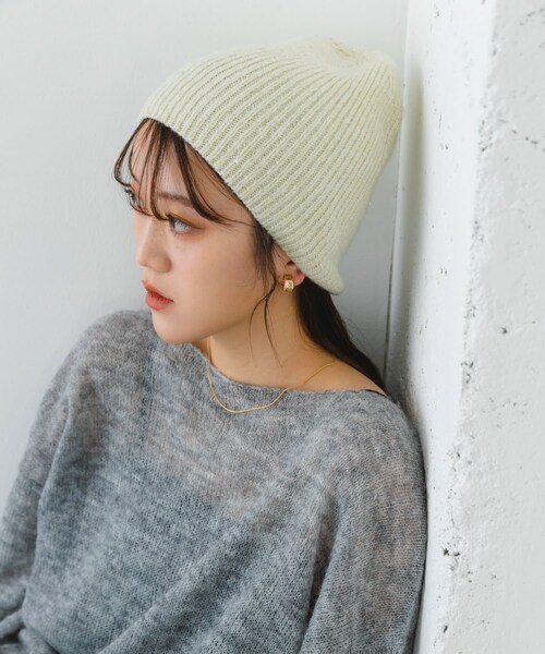 RODE SKO（ロデスコ）の「スパンコールニットワッチ（ニットキャップ/ビーニー・レディース・CHARCOAL/MILK/BLACK・one）」の7枚目の写真