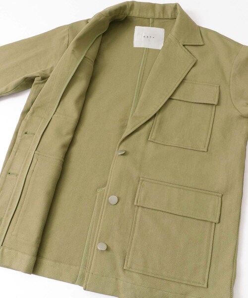 KBF（ケイビーエフ）の「KBF+　ミリタリーテーラードジャケット（ミリタリージャケット・レディース・KHAKI/OFF・one）」の15枚目の写真