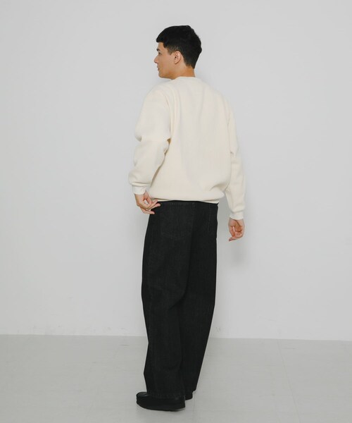 URBAN RESEARCH Sonny Label（アーバンリサーチサニーレーベル）の「裏起毛ワッフルリラックスフィットプルオーバー（Tシャツ/カットソー・メンズ・オフ/チャコール/カーキ・M/L/XL）」の16枚目の写真