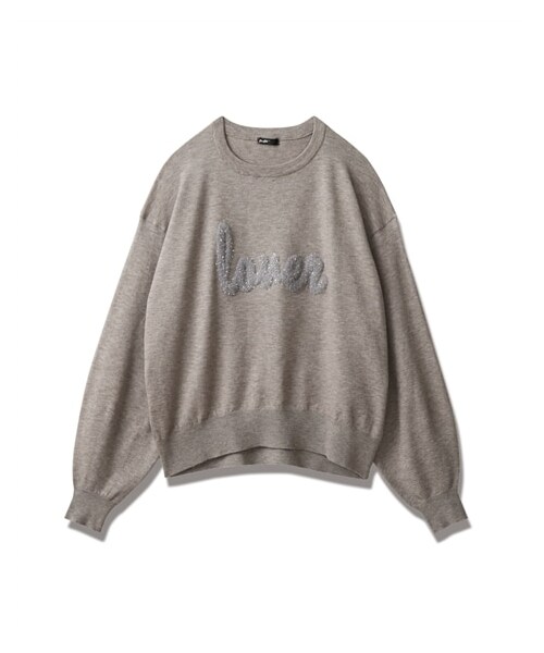 nissen（ニッセン）の「ラメフェザーロゴニット（ニット/セーター・レディース・ネイビー/グレー・M/L/LL）」の4枚目の写真