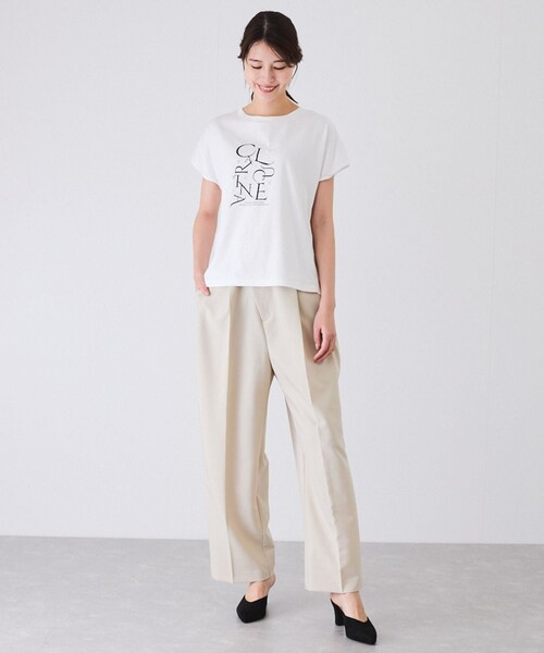 Jayro（ジャイロ）の「パール付きプリントロゴTシャツ（Tシャツ/カットソー・レディース・ブラック/ホワイト系/ネイビー/ラベンダー・M）」の16枚目の写真