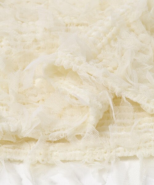 KBF（ケイビーエフ）の「チュールフリンジトップス（ベスト・レディース・IVORY/BLACK・one）」の13枚目の写真