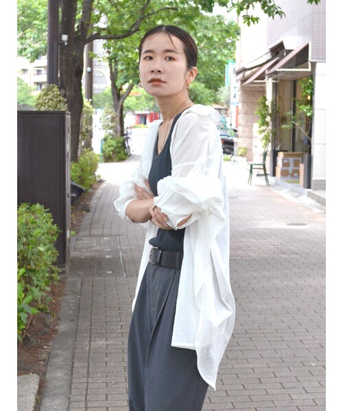 Ungrid（アングリッド）の「オーガビッツシアールーズシャツ（シャツ/ブラウス・レディース・ピンク/イエロー/オフホワイト・F）」の9枚目の写真