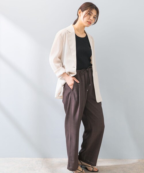 URBAN RESEARCH ROSSO（アーバンリサーチロッソ）の「F by ROSSO　シアーシャツジャケット（テーラードジャケット・レディース・MOCHA/L/BEIGE・FREE）」の21枚目の写真