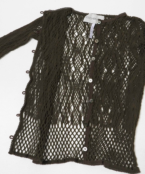 URBAN RESEARCH(アーバンリサーチ)の「EUCHRONIA STRETCH LACE CARDIGAN(カーディガン/ボレロ・レディース・IVORY/KHAKI・Free)」の8枚目の写真