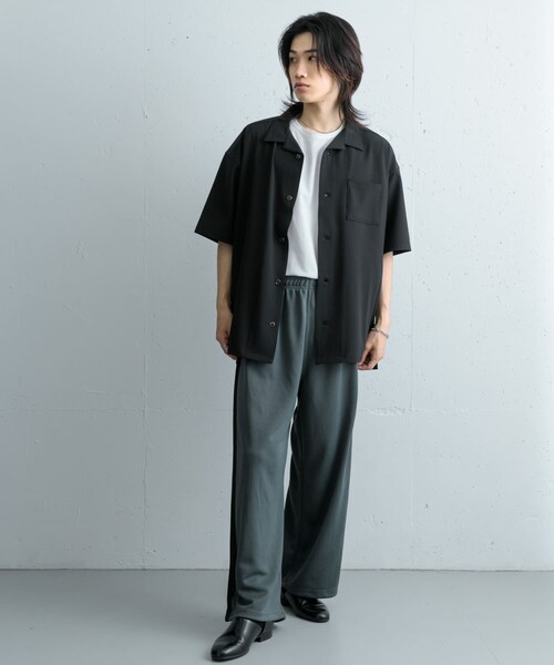 SENSE OF PLACE by URBAN RESEARCH(センスオブプレイスバイアーバンリサーチ)の「オープンカラールーズシャツ(5分袖)ll(シャツ/ブラウス・メンズ・BROWN/BLACK/GREIGE・S/M/L)」の10枚目の写真