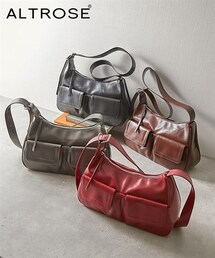 nissen | 艶合皮ダブルフラップポケットショルダーバッグ(ショルダーバッグ)