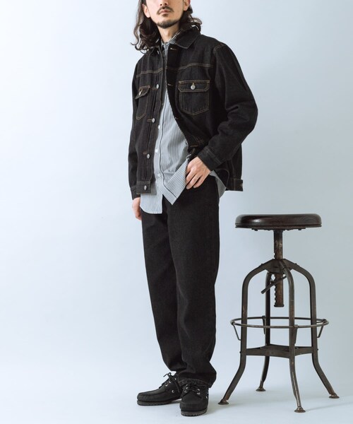 ITEMS URBANRESEARCH（アイテムズ アーバンリサーチ）の「『セットアップ対応』SOFT FEEL DENIM 2NDジャケット（デニムジャケット・メンズ・BLACK/GRAY/INDIGO BLU・M/L）」の17枚目の写真
