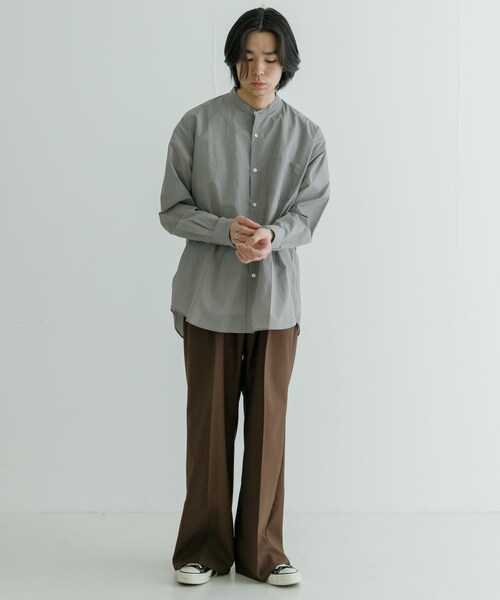 URBAN RESEARCH（アーバンリサーチ）の「C/Nエアーワッシャーシャツ（シャツ/ブラウス・メンズ・S/GREEN/GRAY/ASH/NAVY・M/L）」の6枚目の写真